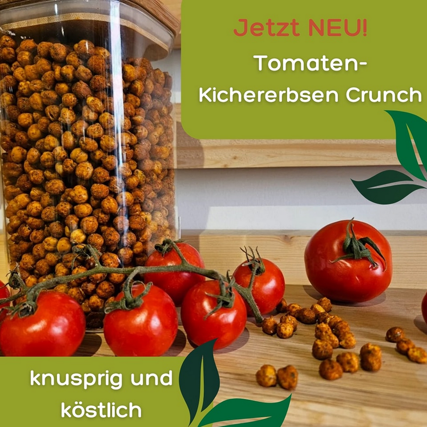 NEU bei uns: Kichererbsen Crunch mit Tomate & Basilikum!