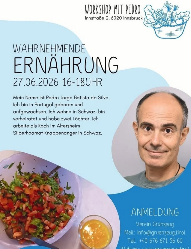 Wahrnehmende Ernährung - Workshop mit Pedro